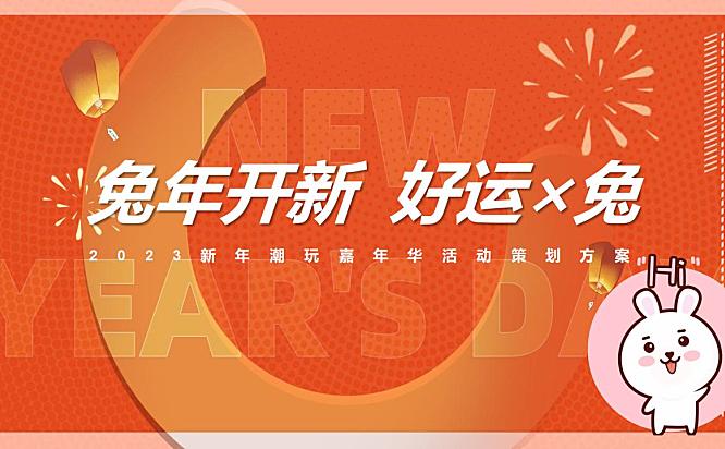 2023兔年开新 好运×兔新年潮玩嘉年华活动策划方案-58P